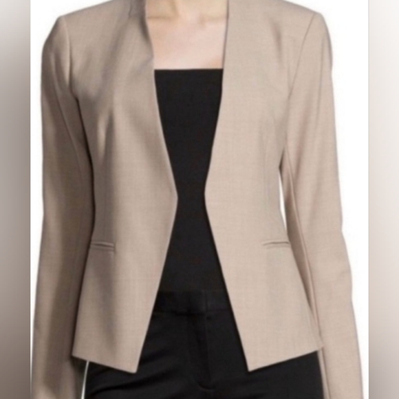 Theory Lanai Chino Melange Wool Blazer Size 0 NWT - Picture 1 of 7